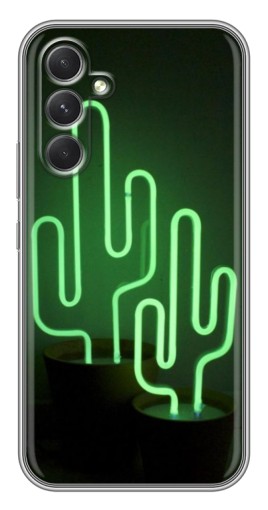 Чехол с печатью "Неоновый кактус" для Samsung Galaxy A54