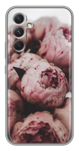 Силиконовый чехол с изображением "Нежные пионы" для Samsung Galaxy A54