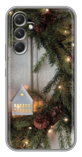 Чехол с картинкой "Новогодний венок" для Samsung Galaxy A54