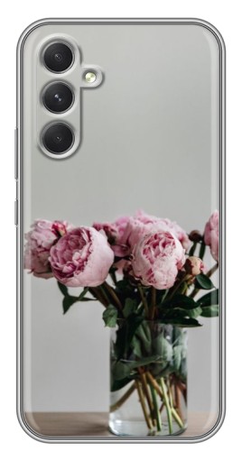 Силиконовый чехол с изображением "Пионы в вазе" для Samsung Galaxy A54