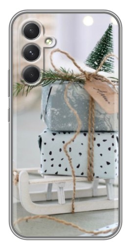 Чехол с картинкой "Подарки на санках" для Samsung Galaxy A54