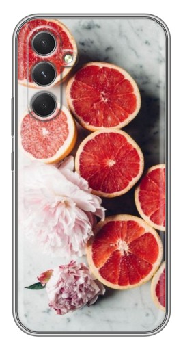 Чехол с картинкой "Половинки грейпфрутов" для Samsung Galaxy A54