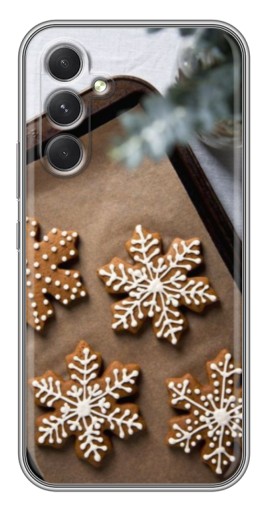 Чехол с печатью "Пряничные снежинки" для Samsung Galaxy A54