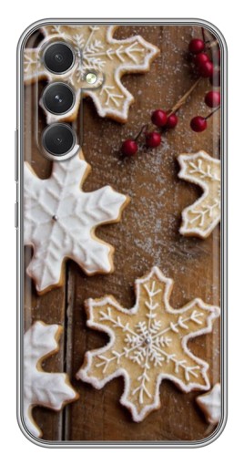 Чехол с печатью "Пряники снежинки" для Samsung Galaxy A54