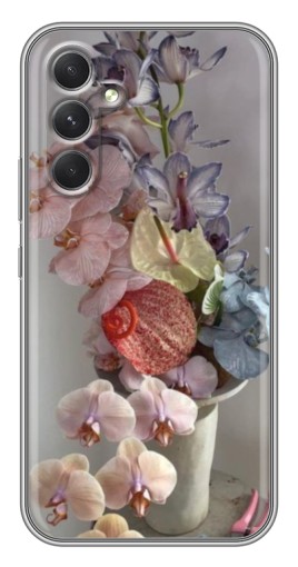 Чехол с картинкой "Разноцветные орхидеи" для Samsung Galaxy A54