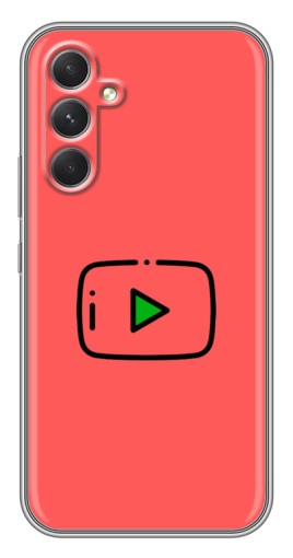 Силиконовый чехол с изображением "Рисованная кнопка" для Samsung Galaxy A54