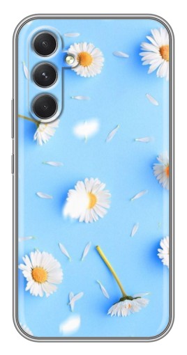 Чехол с картинкой "Ромашковый фон" для Samsung Galaxy A54