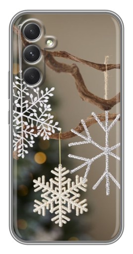 Чехол с принтом "Снежинки на ветке" для Samsung Galaxy A54