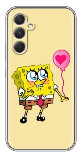 Чехол с принтом "СпанчБоб с шариком" для Samsung Galaxy A54