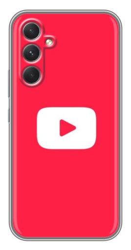 Силиконовый чехол с изображением "YouTube Кнопка" для Samsung Galaxy A54