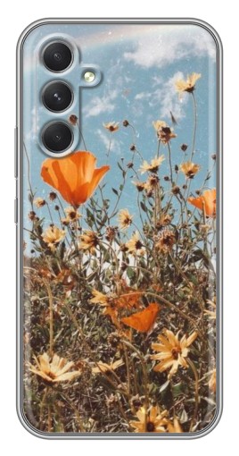 Чехол с печатью "Желтые цветы" для Samsung Galaxy A54