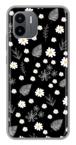 Силиконовый чехол с изображением "Ромашки на черном" для Xiaomi Redmi A2