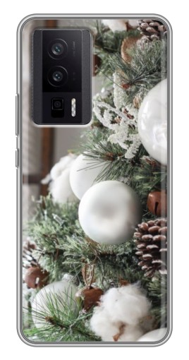 Чехол с картинкой "Игрушки на елке" для Xiaomi POCO F5 Pro