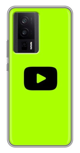 Чехол с печатью "Кнопка Ютуба" для Xiaomi POCO F5 Pro