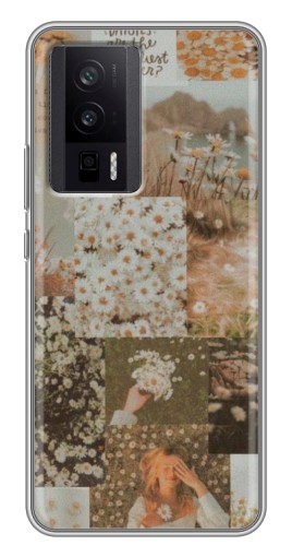 Чехол с принтом "Коллаж ромашек " для Xiaomi POCO F5 Pro