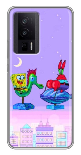 Чехол с картинкой "Крабс и Спанч Боб" для Xiaomi POCO F5 Pro