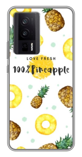 Чехол с картинкой "Любовь к ананасам" для Xiaomi POCO F5 Pro