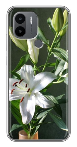 Силиконовый чехол с изображением "Белые лилии" для Xiaomi Redmi A1 Plus