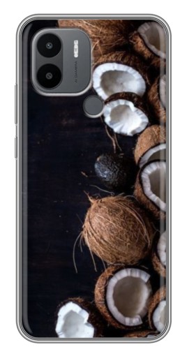 Чехол с картинкой "Кокосы на черном" для Xiaomi Redmi A1 Plus