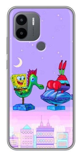 Силиконовый чехол с изображением "Крабс и Спанч Боб" для Xiaomi Redmi A1 Plus