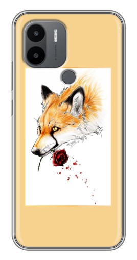 Чехол с печатью "Лиса с розой" для Xiaomi Redmi A1 Plus
