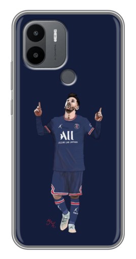 Силиконовый чехол с изображением "Месси в ПСЖ" для Xiaomi Redmi A1 Plus
