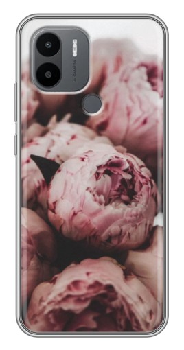 Чехол с принтом "Нежные пионы" для Xiaomi Redmi A1 Plus