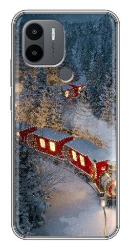 Силиконовый чехол с изображением "Новогодний поезд" для Xiaomi Redmi A1 Plus