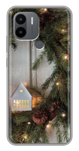 Силиконовый чехол с изображением "Новогодний венок" для Xiaomi Redmi A1 Plus
