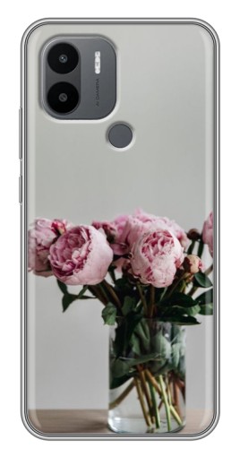 Силиконовый чехол с изображением "Пионы в вазе" для Xiaomi Redmi A1 Plus