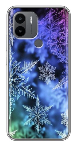 Чехол с картинкой "Разноцветные снежинки" для Xiaomi Redmi A1 Plus