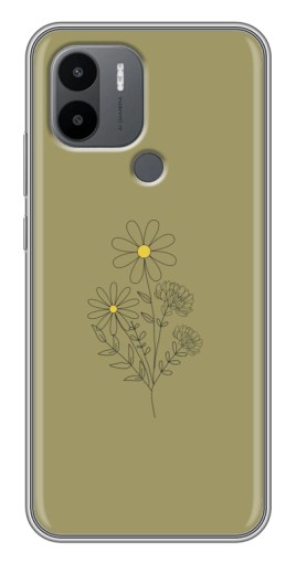 Силиконовый чехол с изображением "Рисунок ромашка" для Xiaomi Redmi A1 Plus