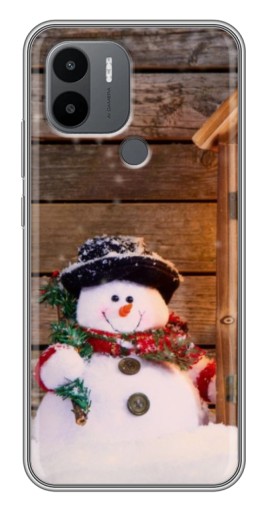 Чехол с печатью "Рождественский снеговик" для Xiaomi Redmi A1 Plus