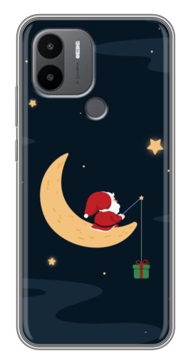 Чехол с принтом "Санта на луне" для Xiaomi Redmi A1 Plus