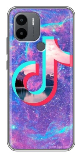 Силиконовый чехол с изображением "ТикТок мраморный" для Xiaomi Redmi A1 Plus