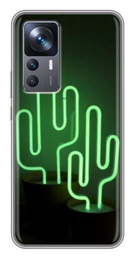 Силиконовый чехол с изображением "Неоновый кактус" для Xiaomi 12T Pro