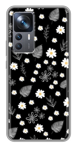 Чехол с печатью "Ромашки на черном" для Xiaomi 12T Pro