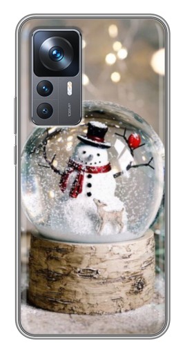 Чехол с печатью "Снеговик в шаре" для Xiaomi 12T Pro
