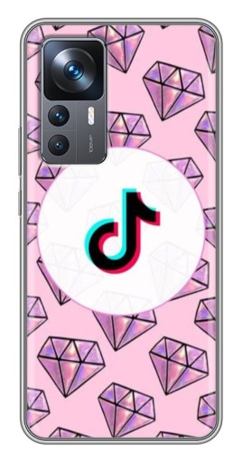 Чехол с печатью "тикток в диамантах" для Xiaomi 12T Pro