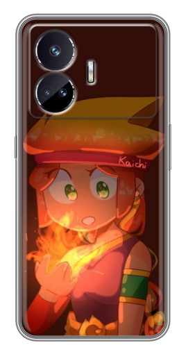 Чехол с картинкой "Amber с огнем" для Realme GT Neo 5