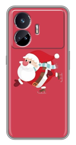 Силиконовый чехол с изображением "Дед Мороз на коньках" для Realme GT Neo 5