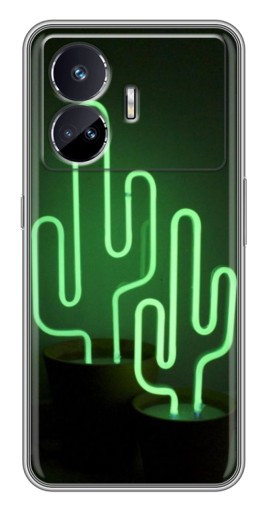 Чехол с принтом "Неоновый кактус" для Realme GT Neo 5