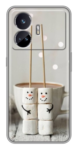 Чехол с принтом "Снеговики из зефира" для Realme GT Neo 5