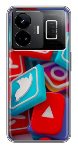 Силиконовый чехол с изображением "3Д эффект" для Realme GT3