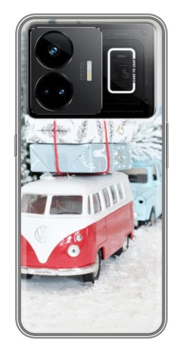 Силиконовый чехол с изображением "Автобус с подарками" для Realme GT3
