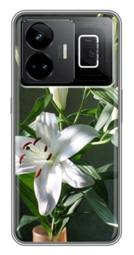Чехол с печатью "Белые лилии" для Realme GT3