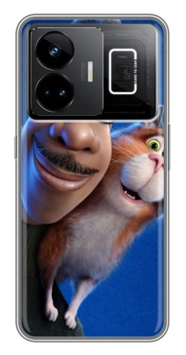 Чехол с принтом "Джо и кот" для Realme GT3