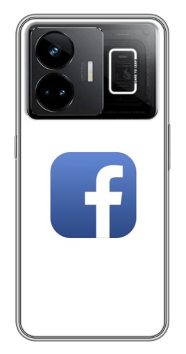 Чехол с картинкой "Лого Фейсбук" для Realme GT3