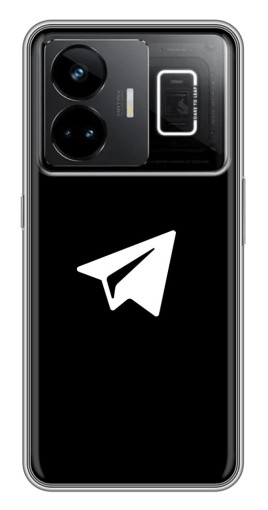 Силиконовый чехол с изображением "Лого Телеграм" для Realme GT3