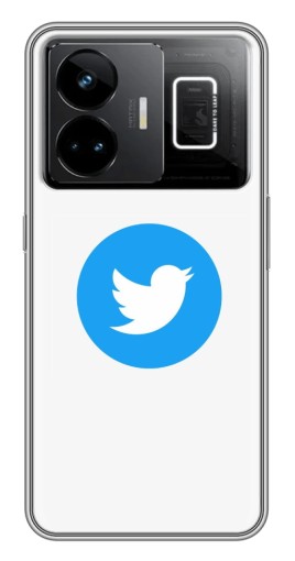 Чехол с принтом "Лого Твиттера" для Realme GT3